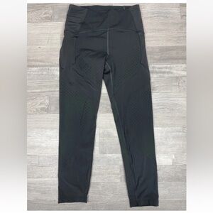 Lululemon Uncovered Strength High Rise Crop 23” Sz 8 Black Leggings